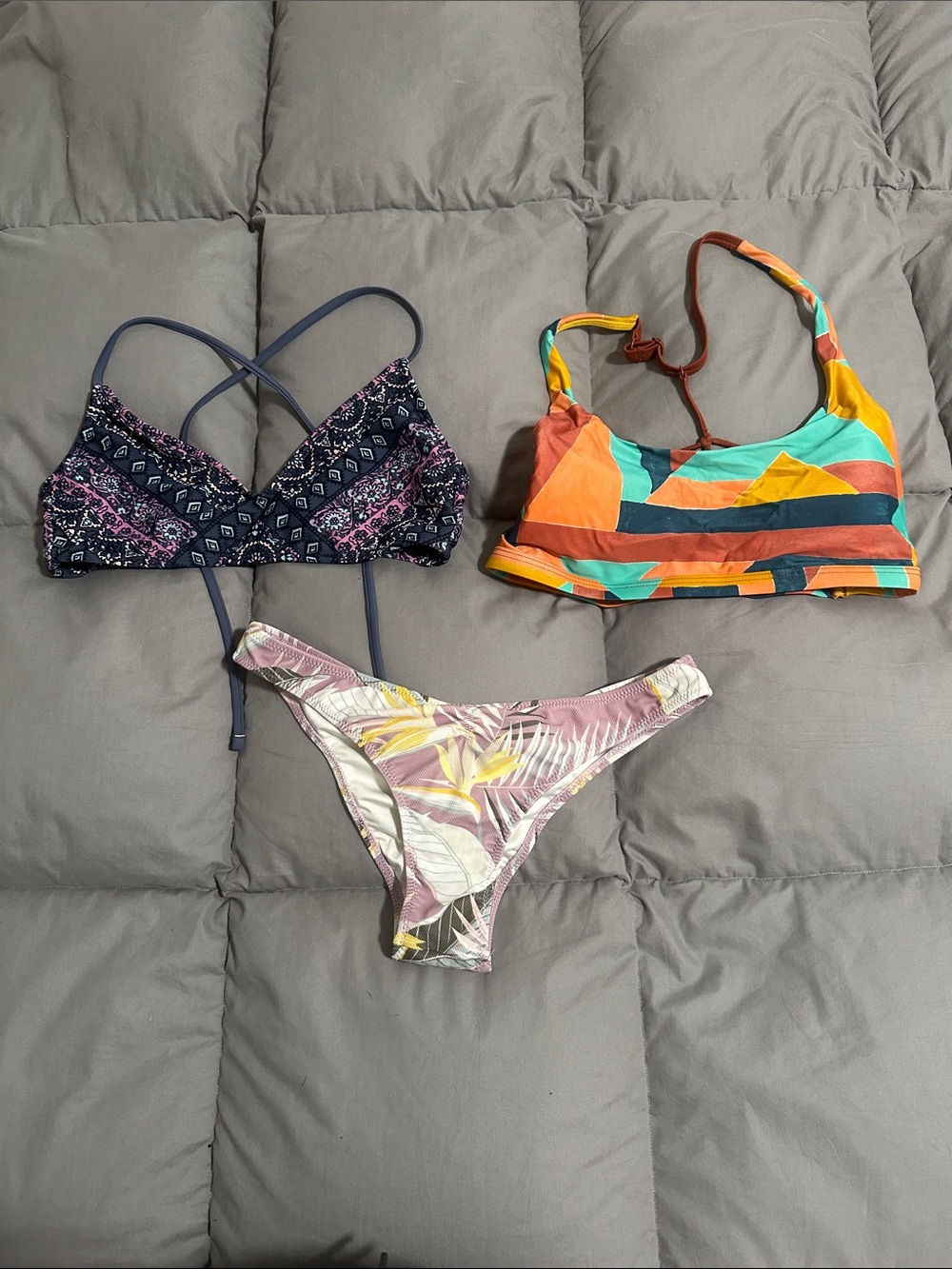 Bikini swim suit bundle. Prana and Volcom